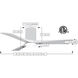 Atlas Irene-3HLK 60 inch Brushed Nickel with Matte White Blades Ceiling Fan, Flush Mounted