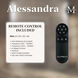 Atlas Alessandra 56 inch Matte Black with Barn Wood Tone Blades Transitional Ceiling Fan