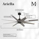 Atlas Ariella 64 inch Matte Black with Brushed Nickel Blades Ceiling Fan