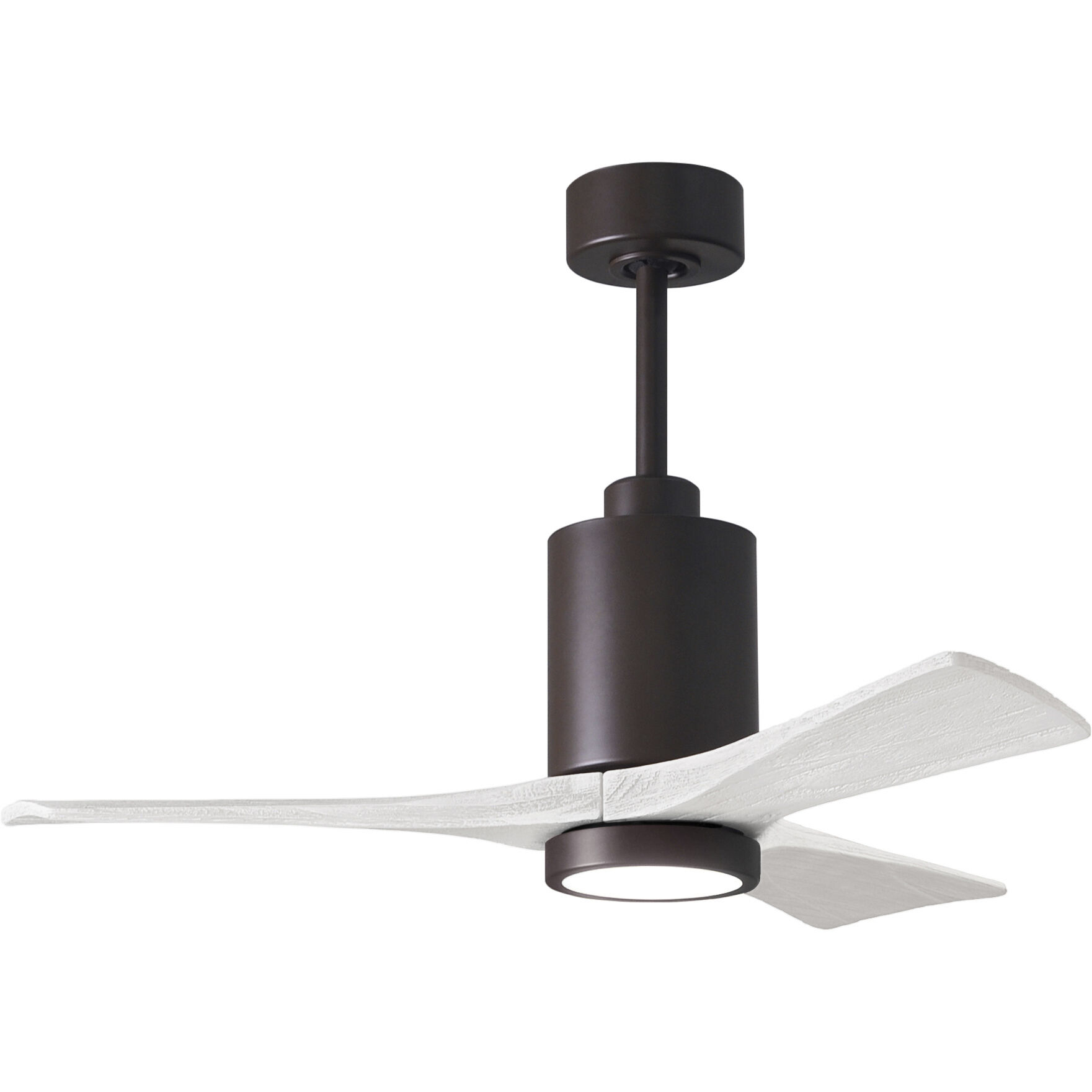 Atlas Patricia-3 42 inch Textured Bronze with Matte White Blades Ceiling Fan, Atlas