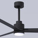 Atlas Alessandra-LK 56 inch Matte Black Indoor/Outdoor Ceiling Fan