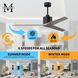 Atlas Mollywood 60 inch Matte Black with Barn Wood Tone Blades Ceiling Fan, Atlas