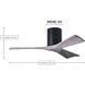 Atlas Irene-3HLK 42 inch Brushed Nickel with Matte Black Blades Ceiling Fan, Flush Mounted