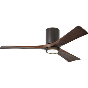 Atlas Irene-3HLK 52 inch Textured Bronze with Walnut Tone Blades Ceiling Mount Paddle Fan, Flush Mounted