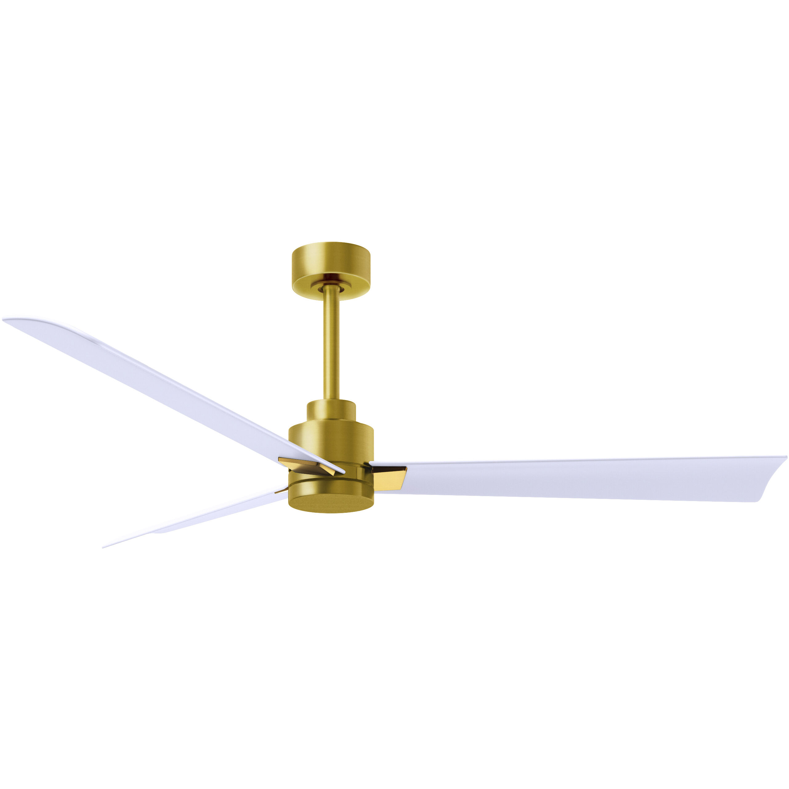 Atlas Alessandra 56 inch Brushed Brass with Matte White Blades Ceiling Fan