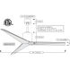 Atlas Eliza 56 inch Gloss White Ceiling Fan, Paddle Fan