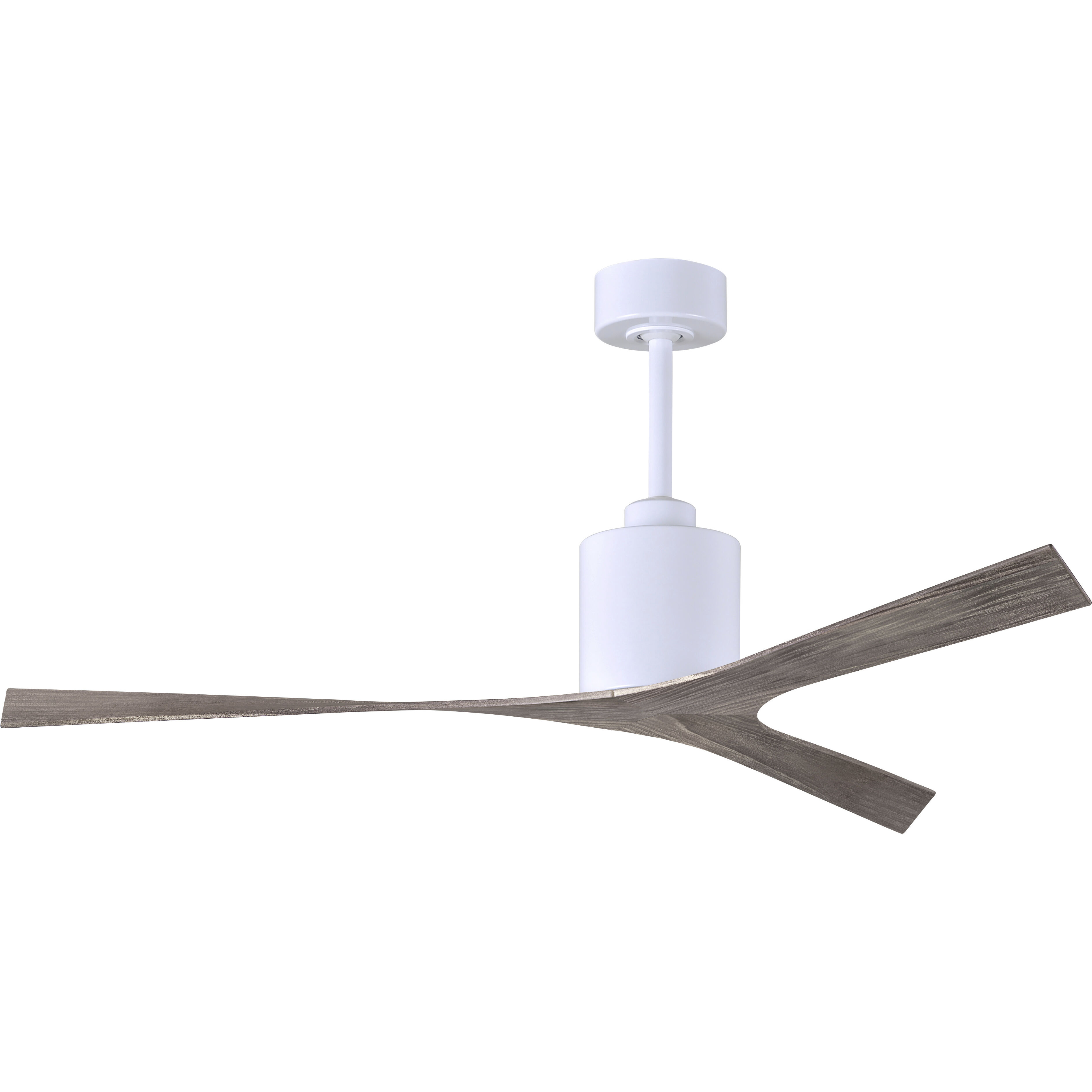 Atlas Molly 56 inch Gloss White with Old Oak Tone Blades Ceiling Fan