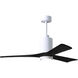 Atlas Patricia-3 52 inch Gloss White with Matte Black Blades Ceiling Fan, Atlas