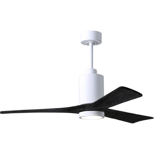 Atlas Patricia-3 52 inch Gloss White with Matte Black Blades Ceiling Fan, Atlas