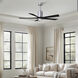 Atlas Patricia-5 60 inch Brushed Nickel with Matte Black Blades Ceiling Fan