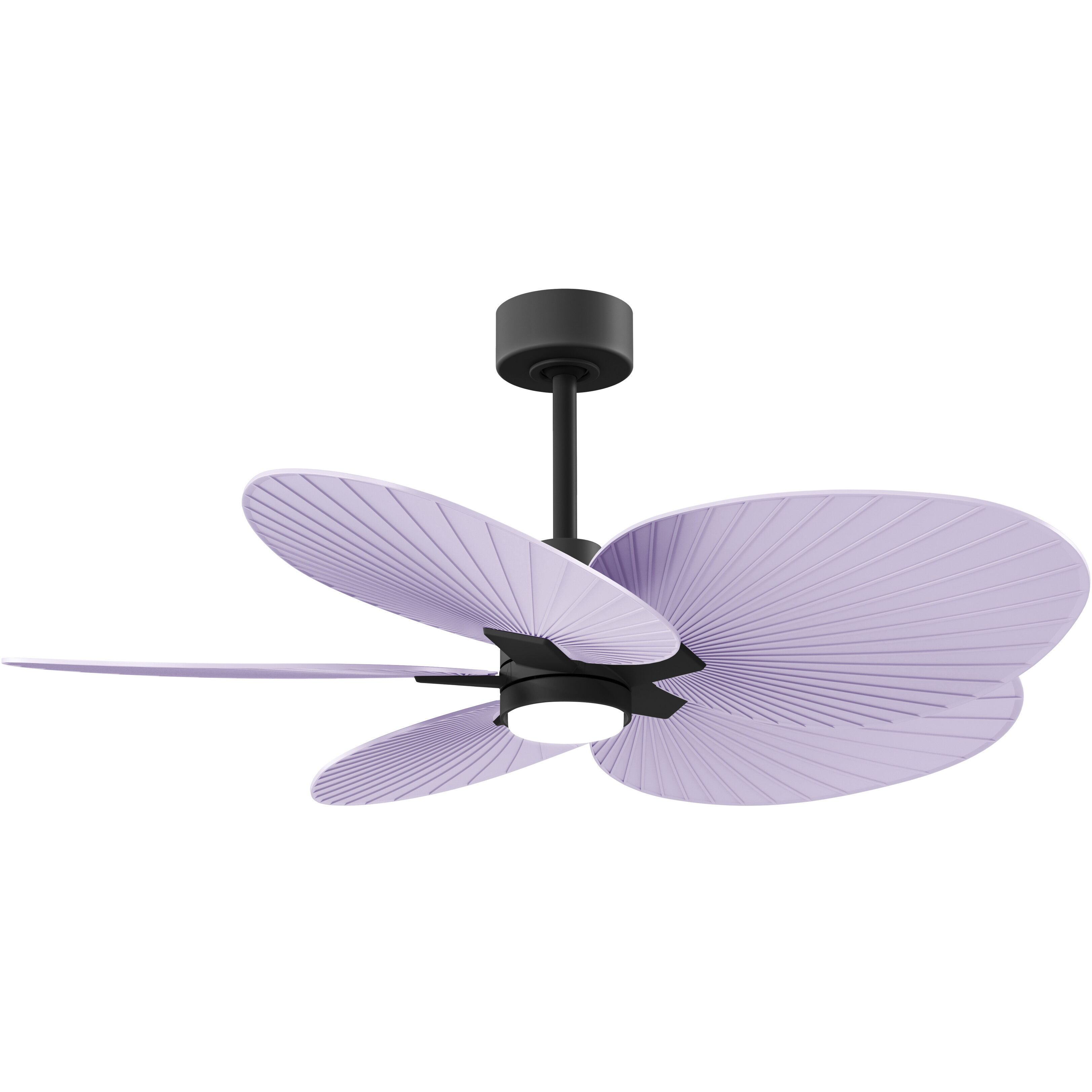 Atlas Alessandra Tropical - LK 48 inch Matte Black with Lilac Blades Ceiling Fan