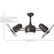 Atlas Dagny-LK 38 inch Brushed Nickel with Matte Black Wood Blades Ceiling Fan