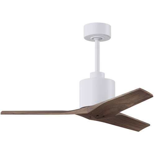 Atlas Mollywood 42 inch Matte White with Walnut Tone Blades Ceiling Fan, Atlas