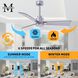 Atlas Alessandra 42 inch Brushed Nickel Indoor/Outdoor Ceiling Fan