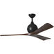 Atlas Irene-3 52 inch Matte Black with Walnut Tone Blades Ceiling Fan, Paddle Fan
