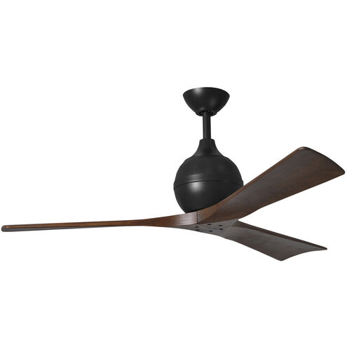 Atlas Irene-3 52 inch Matte Black with Walnut Tone Blades Ceiling Fan, Paddle Fan