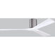 Atlas Irene-3H 60 inch Brushed Pewter with Matte White Blades Ceiling Fan, Flush Mounted