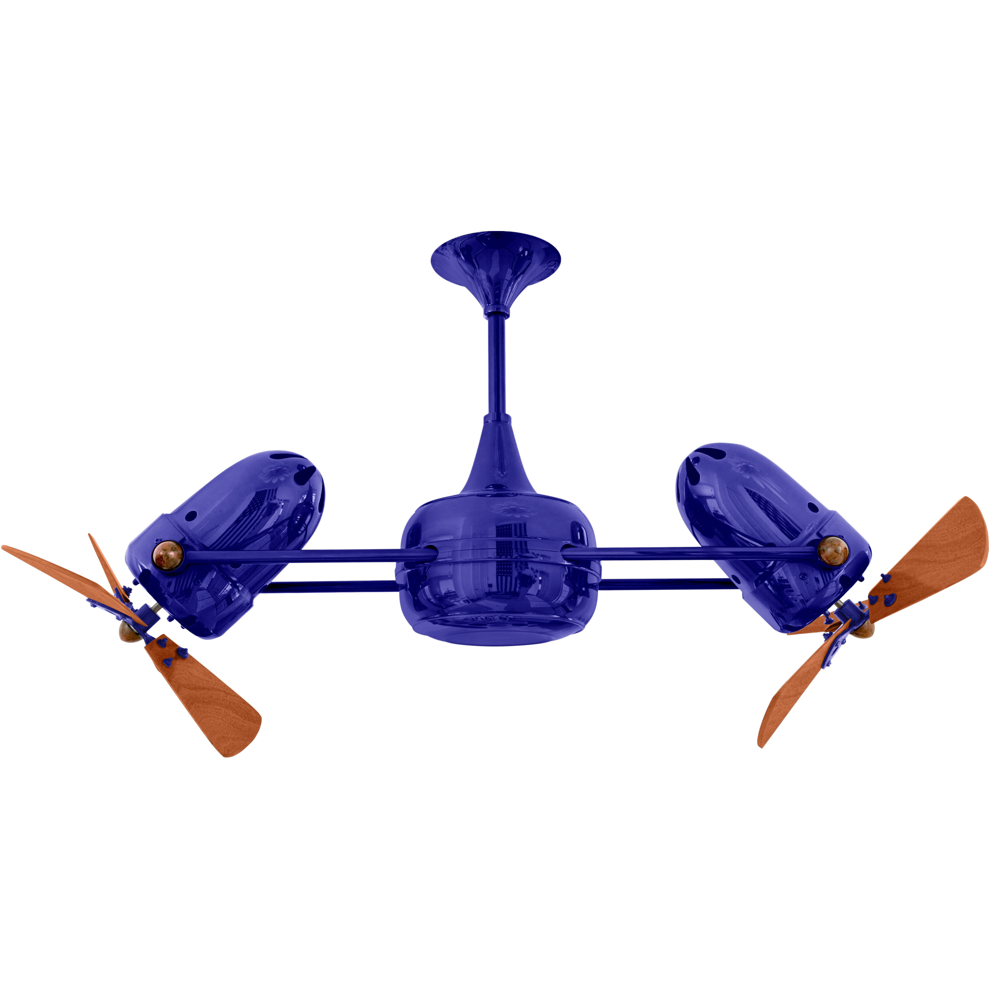 Matthews-Gerbar Duplo-Dinamico 16 inch Safira with Solid Mahogany Wood Blades Rotational Ceiling Fan