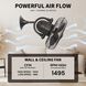 Atlas Kaye 17.5 inch Textured Bronze Oscillating Wall Fan, Atlas