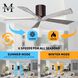Atlas Irene-5H 60 inch Brushed Bronze with Barnwood Tone Blades Ceiling Fan in Barn Wood, Flush Mounted