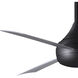 Atlas Donaire 52 inch Matte Black with Silver Blades Indoor/Outdoor Ceiling Fan, 316 Marine Grade Stainless Steel