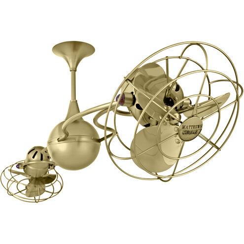 Matthews-Gerbar Italo Ventania 60 inch Brushed Brass Ceiling Fan, Matthews-Gerbar