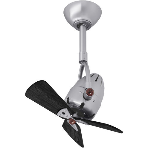 Atlas Diane 16 inch Brushed Nickel with Matte Black Wood Blades Ceiling Fan