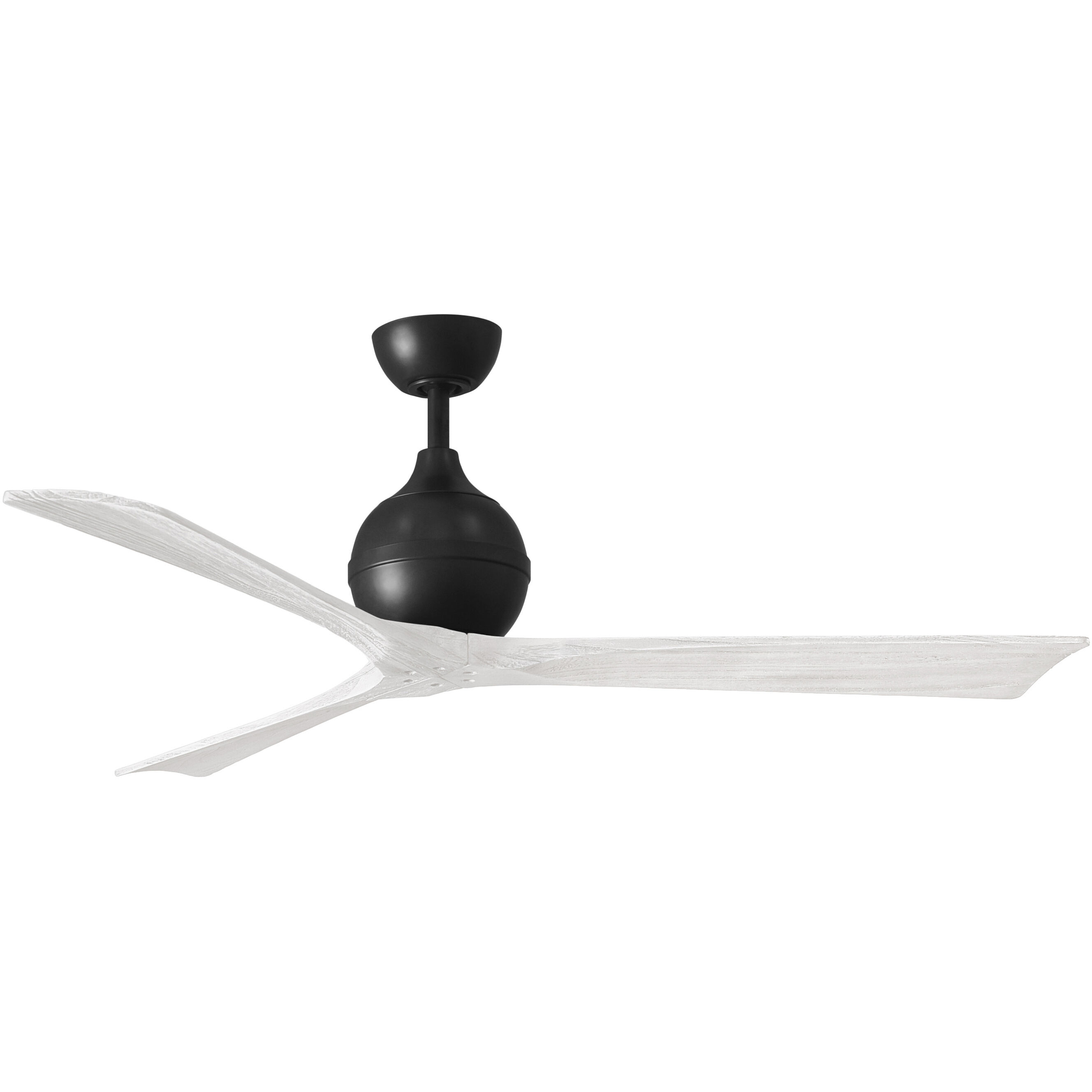 Atlas Irene-3 60 inch Matte Black with Matte White Blades Paddle Fan, Atlas