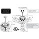 Matthews-Gerbar Bianca Direcional 16 inch Blue with Mahogany Blades Ceiling Fan