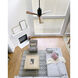 Atlas Patricia-3 52 inch Matte Black with Walnut Tone Blades Ceiling Fan, Atlas