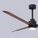 Atlas Alessandra-LK 56 inch Matte Black with Walnut Blades Indoor/Outdoor Ceiling Fan