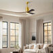 Atlas Patricia-3 52 inch Brushed Brass with Walnut Tone Blades Ceiling Fan