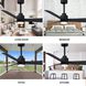 Atlas Alessandra-LK 56 inch Matte Black Indoor/Outdoor Ceiling Fan