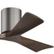 Atlas Irene-3H 42 inch Brushed Pewter with Walnut Blades Ceiling Fan, Flush Mounted