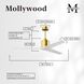 Atlas Mollywood 60 inch Brushed Brass with Matte White Blades Ceiling Fan