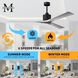 Atlas Nan XL 72 inch Matte Black with Barnwood Tone Blades Ceiling Fan in Barn Wood