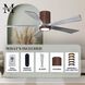 Atlas Irene-5HLK 42 inch Walnut Tone with Barnwood Tone Blades Ceiling Mount Paddle Fan in Barn Wood, Flush Mounted
