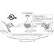 Matthews-Gerbar Italo Ventania 62 inch Gloss White with Mahogany Blades Ceiling Fan, Matthews-Gerbar