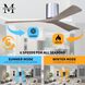 Atlas Irene-3H 42 inch Polished Chrome with Gray Ash Blades Ceiling Fan