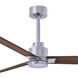 Atlas Alessandra 56 inch Brushed Nickel with Walnut Blades Indoor/Outdoor Ceiling Fan