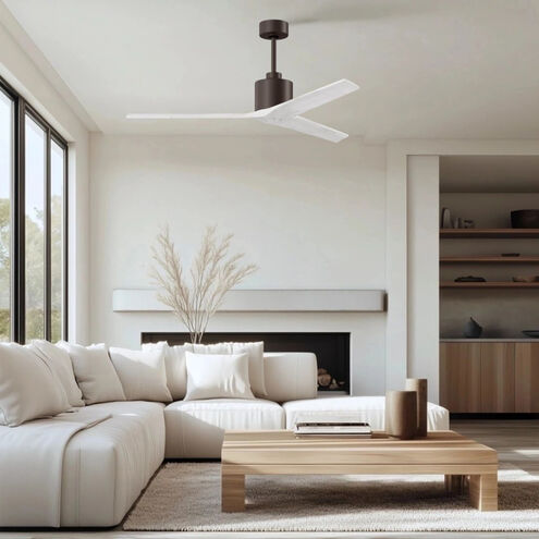 Atlas Mollywood 52 inch Textured Bronze with Matte White Blades Ceiling Fan, Atlas