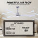 Atlas Alessandra - LK 56 inch Brushed Nickel with Matte White Blades Transitional Ceiling Fan