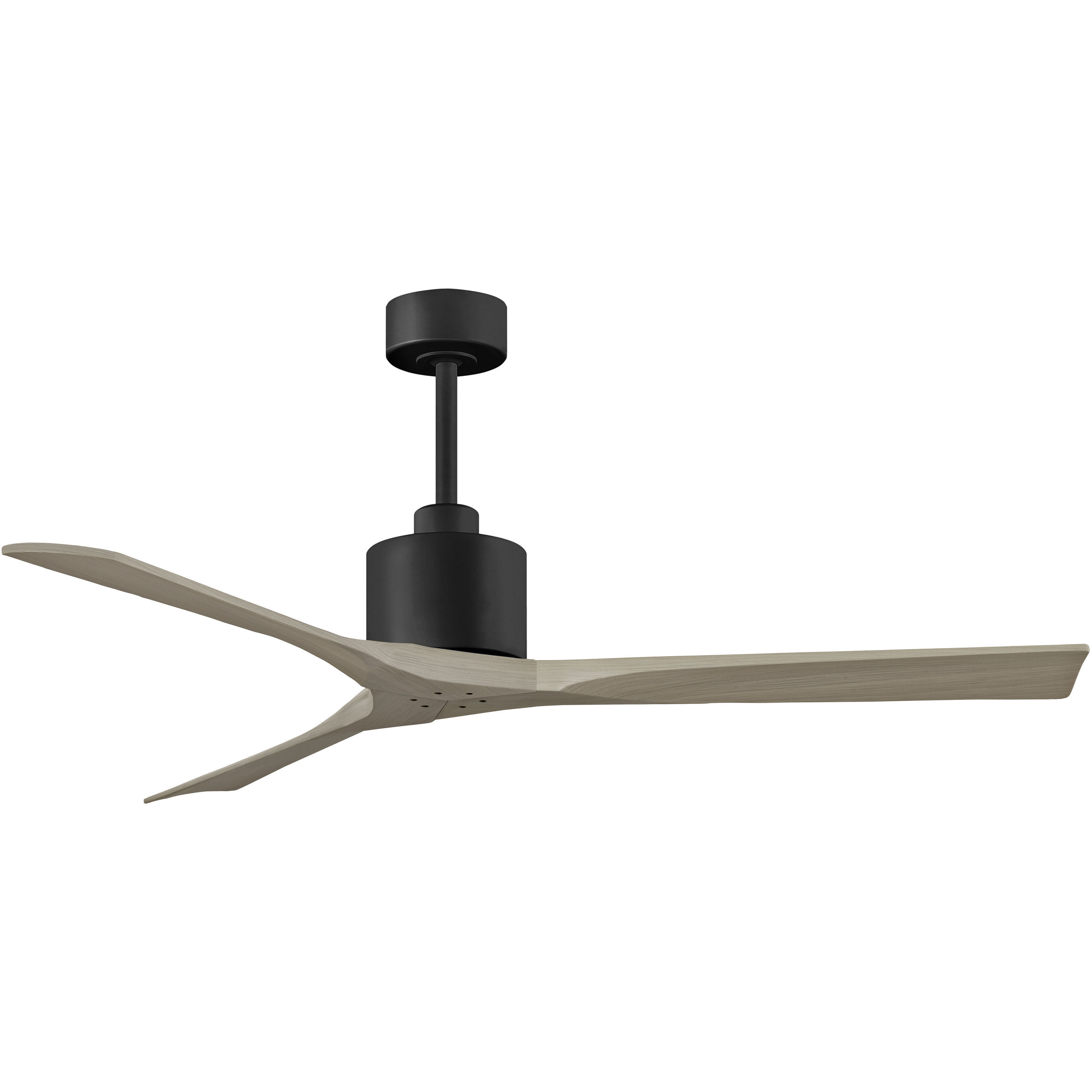 Atlas Nan 60 inch Matte Black with Gray Ash Tone Blades Ceiling Fan