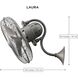 Atlas Laura 19.5 inch Matte Black Wall Fan, Atlas