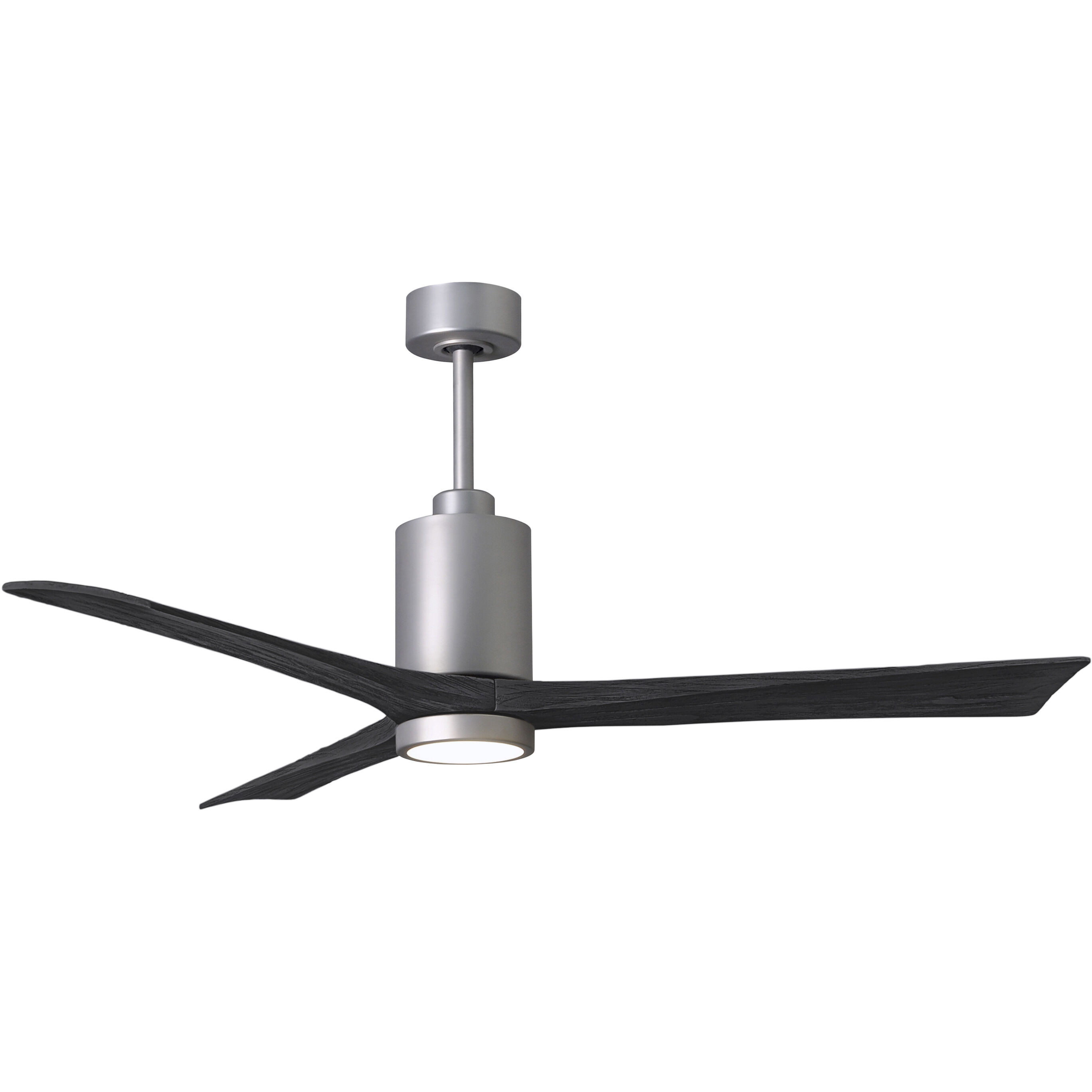 Atlas Patricia-3 60 inch Brushed Nickel with Matte Black Blades Ceiling Fan, Atlas