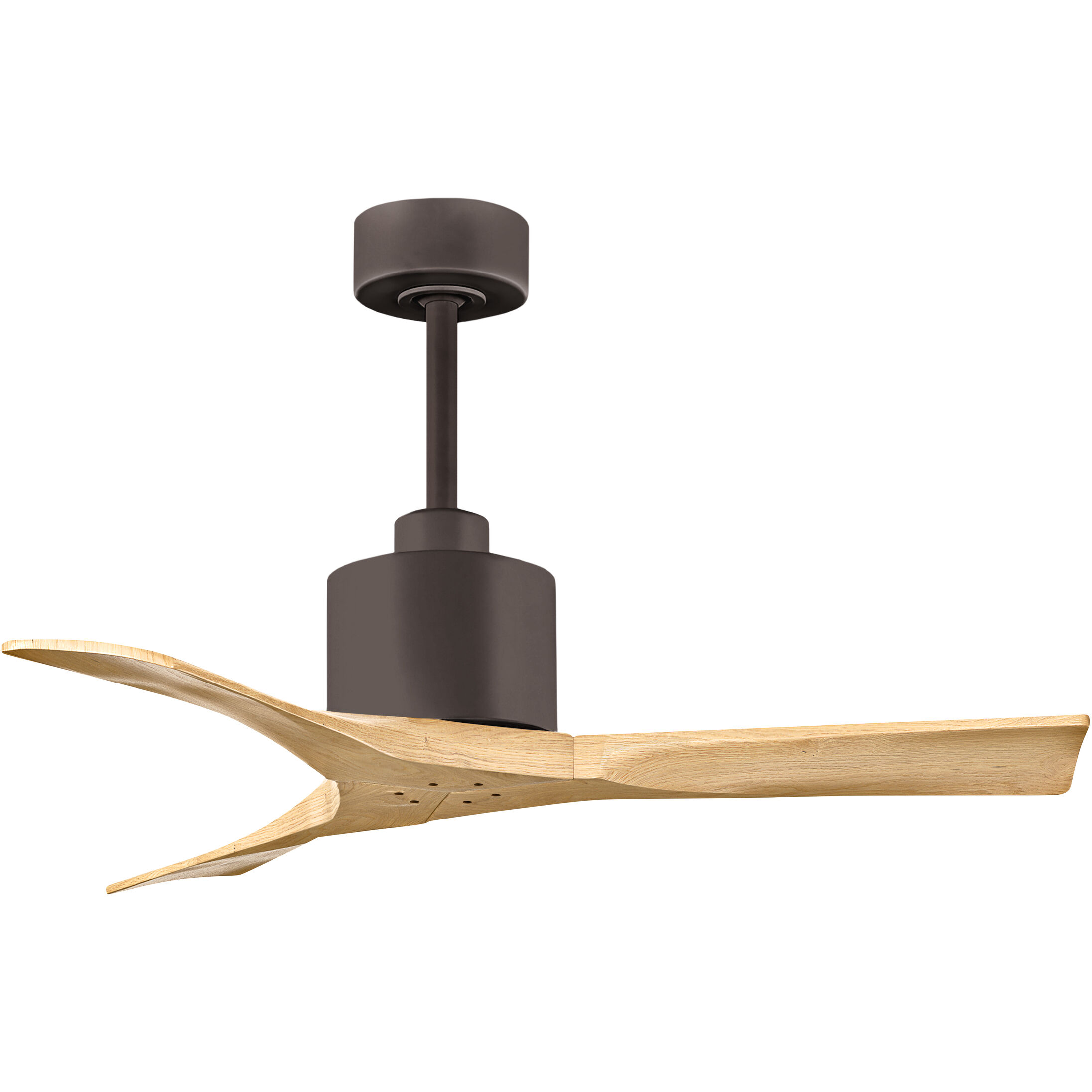 Atlas Nan 42 inch Textured Bronze with Light Maple Tone Blades Ceiling Fan