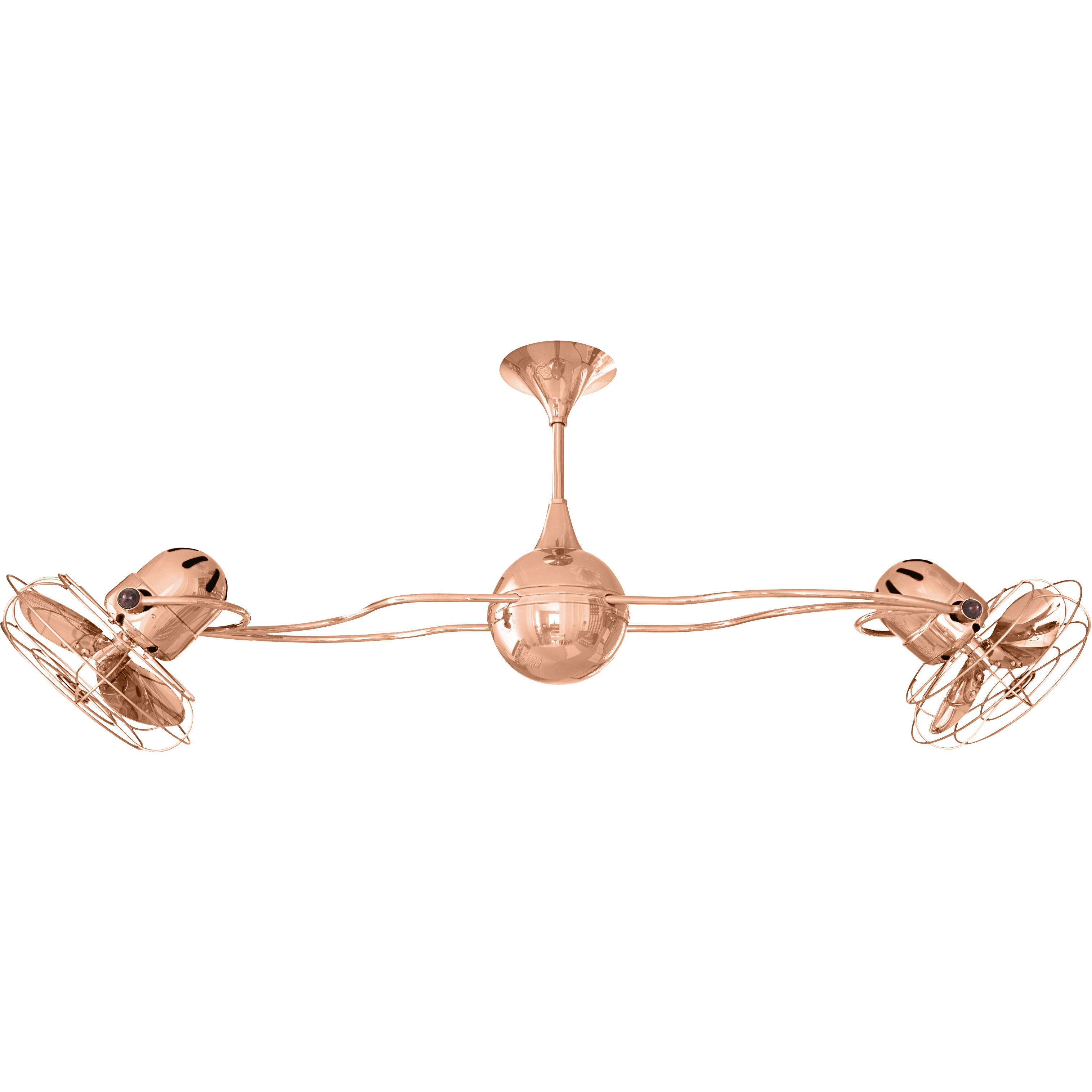 Matthews-Gerbar Italo Ventania 13 inch Polished Copper Rotational Ceiling Fan, Matthews-Gerbar