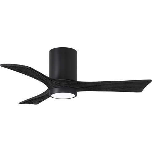 Atlas Irene-3HLK 42 inch Matte Black Ceiling Fan, Flush Mounted