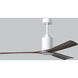 Atlas Patricia-3 60 inch Gloss White with Walnut Tone Blades Ceiling Fan, Atlas