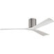 Atlas Irene-3H 60 inch Brushed Pewter with Matte White Blades Ceiling Fan, Flush Mounted